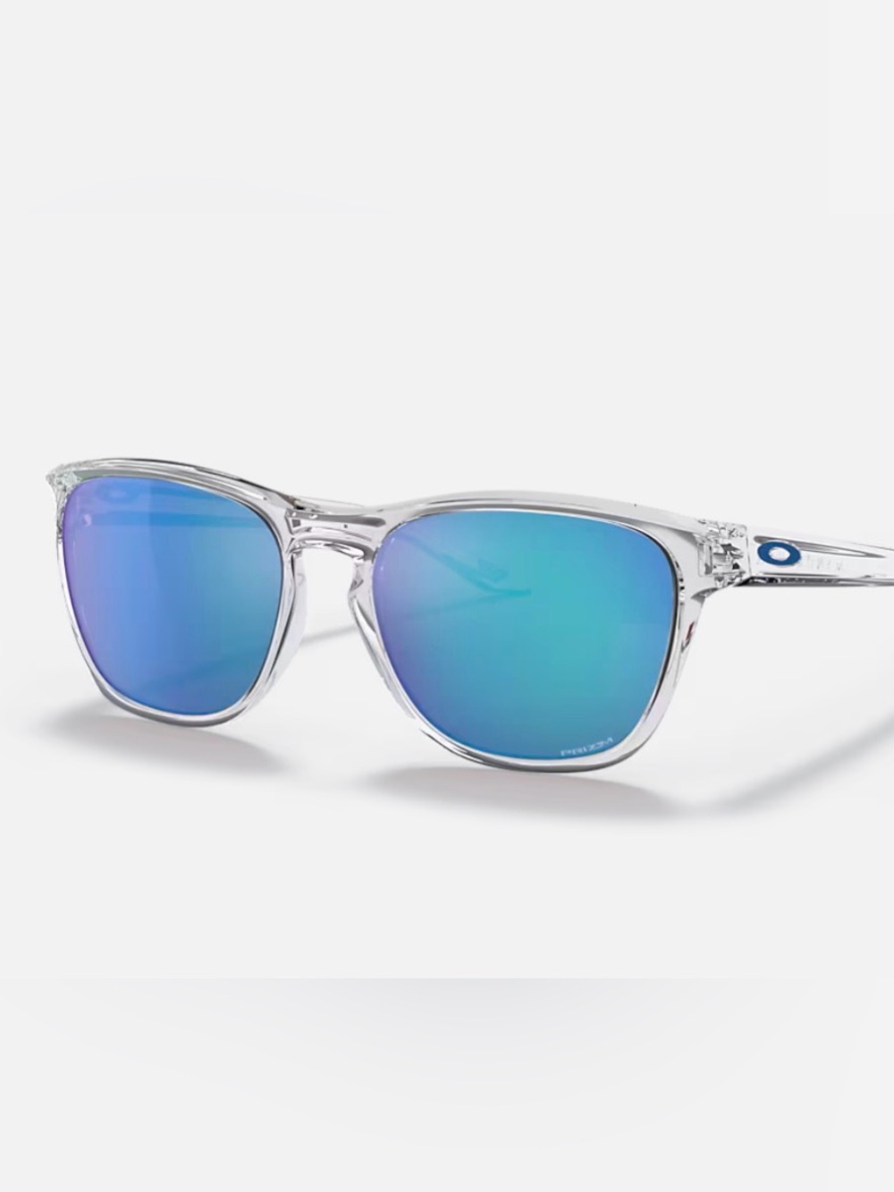 Oakley Manorburn Clear Frame Sunglasses with Prizm Sapphine Lens